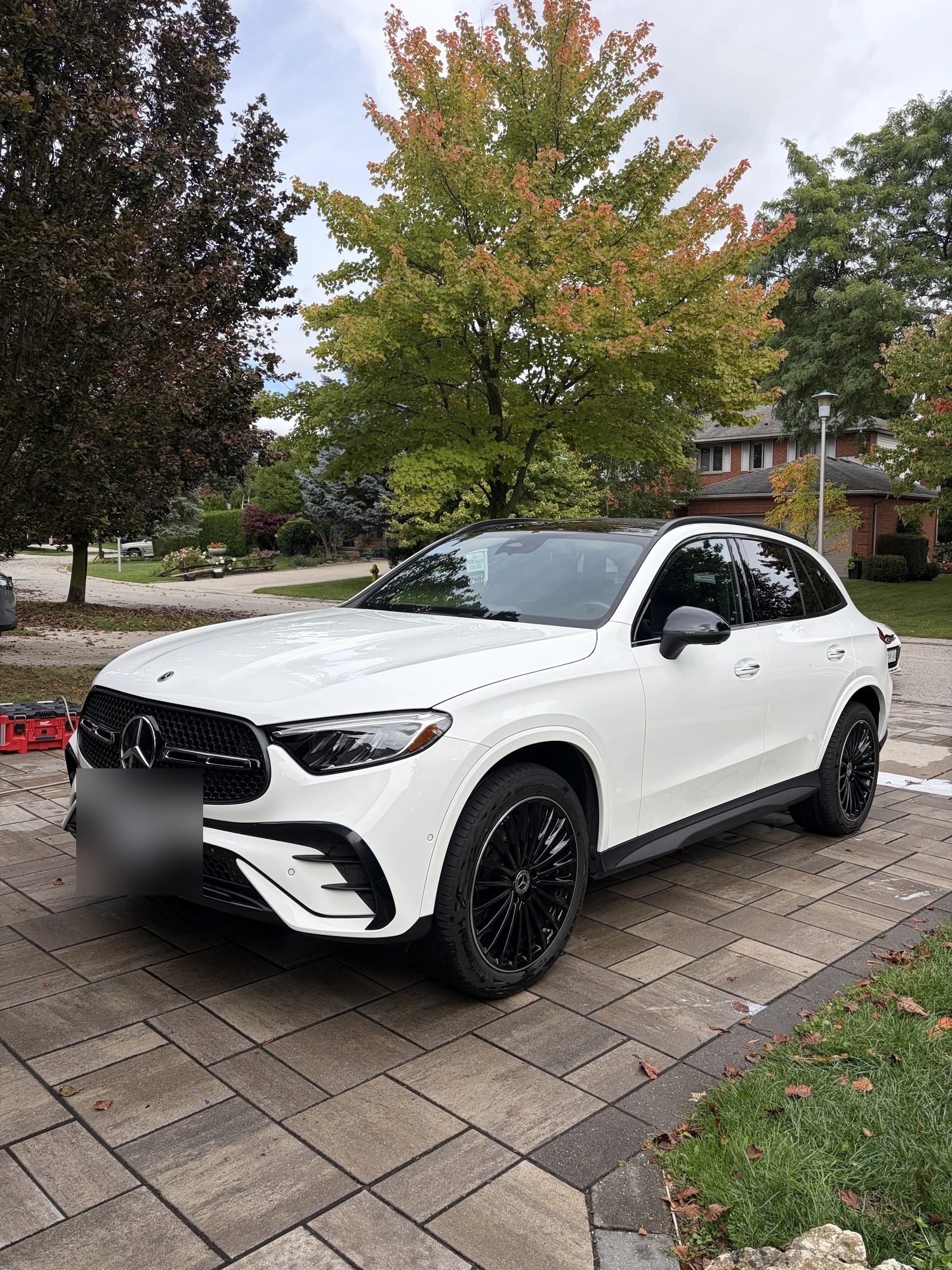 White Mercedes-Benz GLC with a full exterior detail by Unreal Auto Spa