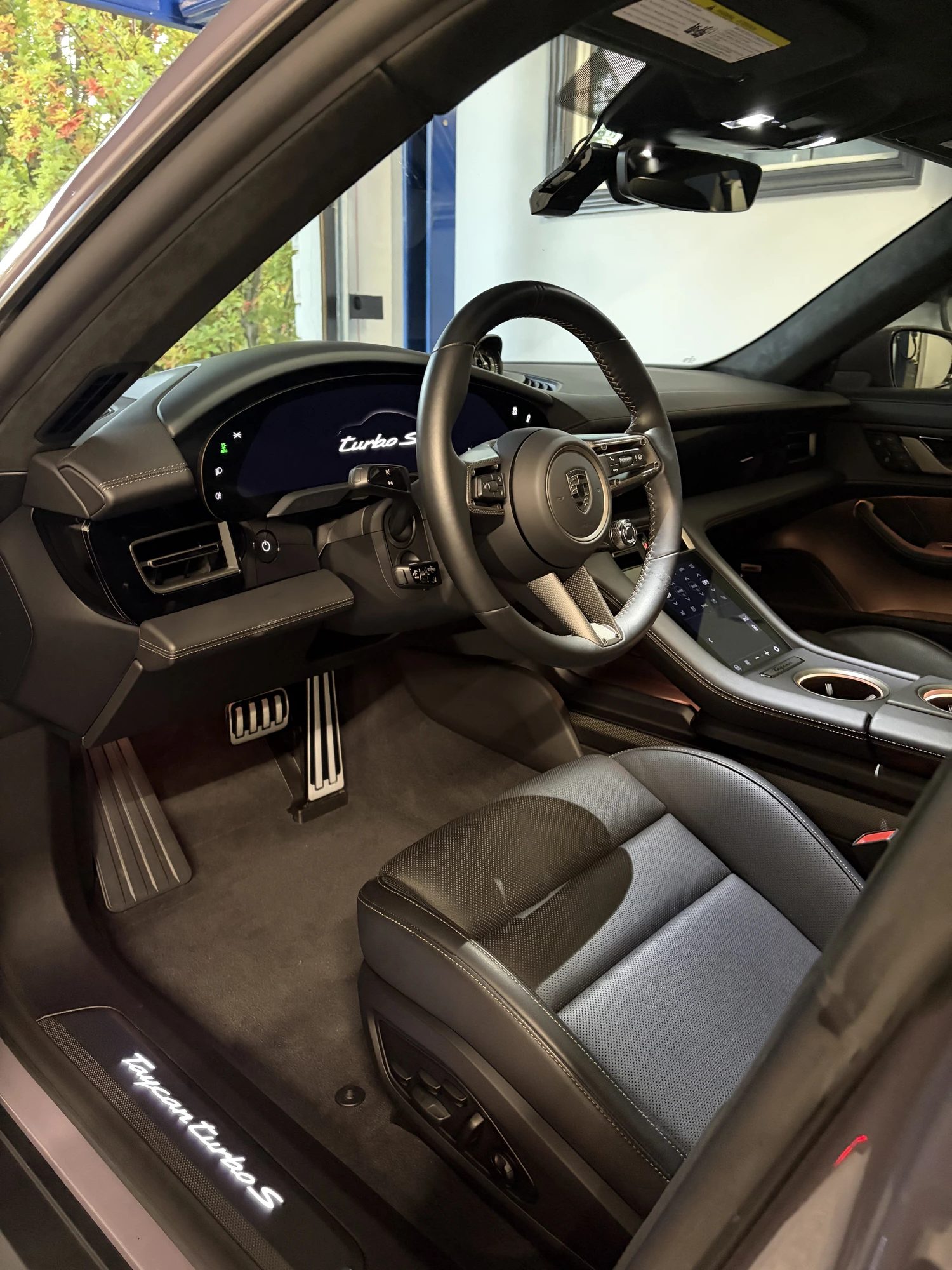 Porsche Taycan Turbo S interior after a deep interior detail by Unreal Auto Spa